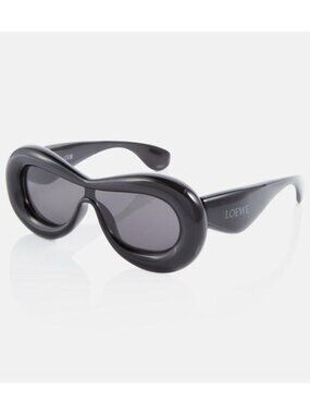 LOEWE LW400991 01A  Inflated Oval BLACK Sunglasses